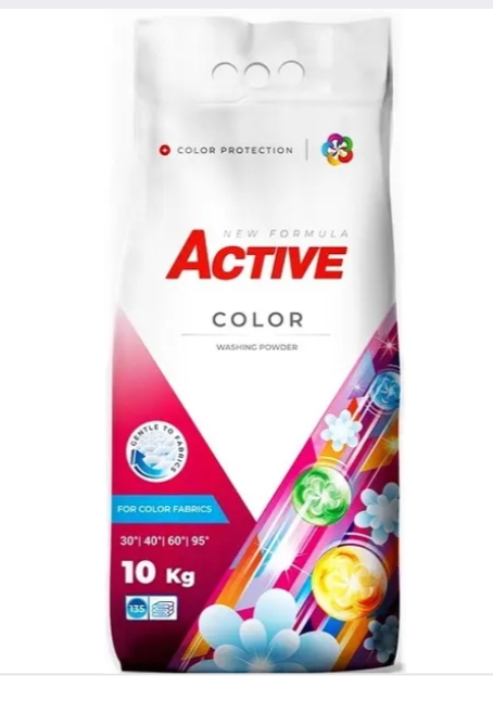 Пральний порошок для кольорових тканин ACTIVE 10кг